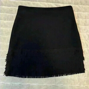 Elie Tahari Mini Skirt with Fringe Details